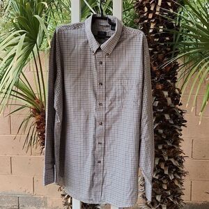 5/$15 Arrow men's XXL (18-18 1/2) plaid button-down dress shirt